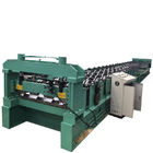 Galvanized Steel Floor Deck Roll Forming Machine Blue With Plc Control System 45# Steel Rollers