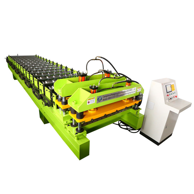 High Quality 1100 Glazed Roof Tile Roll Forming Machine Step Tile Roofing Sheet Forming Machinery